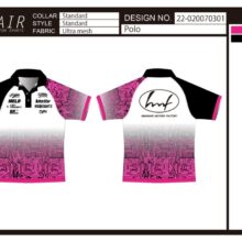 【HMF 3】Polo pink with electric circuit pattern